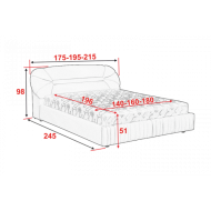 Кровать Оазис 140/160/180 от ТМ Аліс-М Кровать Оазис 140/160/180 от ТМ Аліс-М
