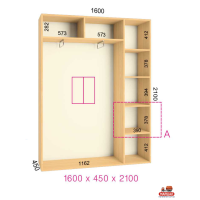 ШК Стандарт 1600х450х2100
