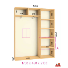 ШК Стандарт 1700х450х2100