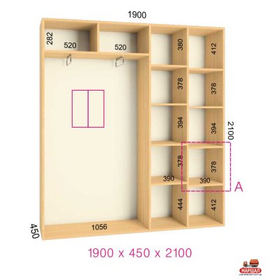 ШК Стандарт 1900х450х2100 от Фенікс (м. Кривий Ріг)