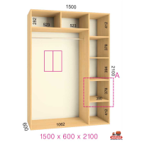 ШК Стандарт 1500х600х2100