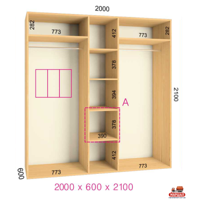 ШК Комфорт 2000х600х2100 от Фенікс (м. Кривий Ріг)