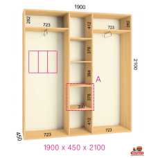 ШК Комфорт 1900х450х2100