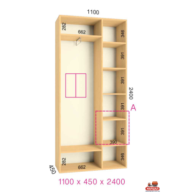 ШК Стандарт 1100х450х2400 от Фенікс (м. Кривий Ріг)