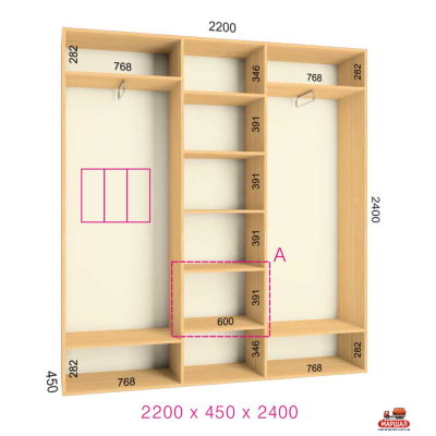 ШК Стандарт 2200х450х2400 от Фенікс (м. Кривий Ріг)