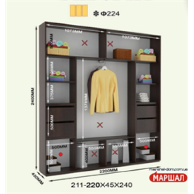 Шкаф-купе Фаворит ФН224 (фабрика временно не работает) від ТМ ДІМ (м. Київ постачання припинено) Шкаф-купе Фаворит ФН224 (фабрика временно не работает) від ТМ ДІМ (м. Київ постачання припинено)