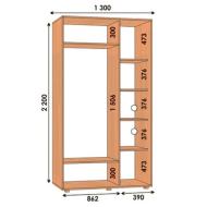 Шкаф купе прямой ШК 01 ВхГхШмм 2200х450х(1000-1300) двухдверный від Алекса (м. Дніпро) Шкаф купе прямой ШК 01 ВхГхШмм 2200х450х(1000-1300) двухдверный від Алекса (м. Дніпро)