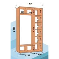 Шкаф купе прямой ШК 02 ВхГхШмм 2400х600х(1400-1800) двухдверный від Алекса (м. Дніпро) Шкаф купе прямой ШК 02 ВхГхШмм 2400х600х(1400-1800) двухдверный від Алекса (м. Дніпро)