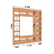 Шкаф купе прямой ШК 05 ВхГхШ мм 2400х450х(1900-2700) трехдверный від Алекса (м. Дніпро)