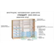 Шафа-купе 3,0 фасади скло 4- дв. від Комфорт-меблі (м. Біла Церква)