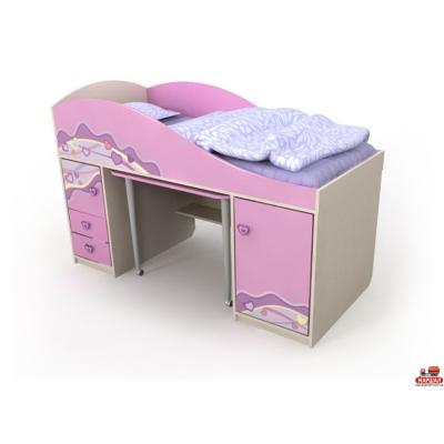 Кровать-горка Pn-40-1 Pink от ТМ_Бріз, м. Вишневий (поставки призупинені)