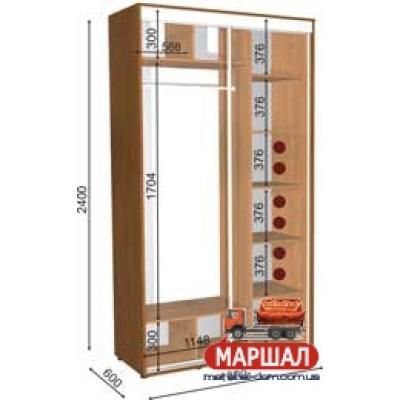 Шкаф-купе 9/2400 (1800х600х2400) від Влабі (м. Запоріжжя) Шкаф-купе 9/2400 (1800х600х2400) від Влабі (м. Запоріжжя)