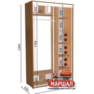 Шкаф-купе 7/2400 (1600х600х2400) від Влабі (м. Запоріжжя) Шкаф-купе 7/2400 (1600х600х2400) від Влабі (м. Запоріжжя)