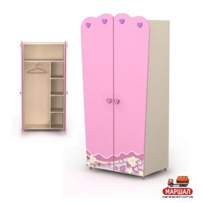 Двухдверный шкаф Pn-02-1 Pink від ТМ_Бріз, м. Вишневий (поставки призупинені)
