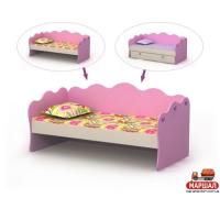 Кровать-диванчик (матрас 900 х 2000) Pn-11-3 Pink Кровать-диванчик (матрас 900 х 2000) Pn-11-3 Pink